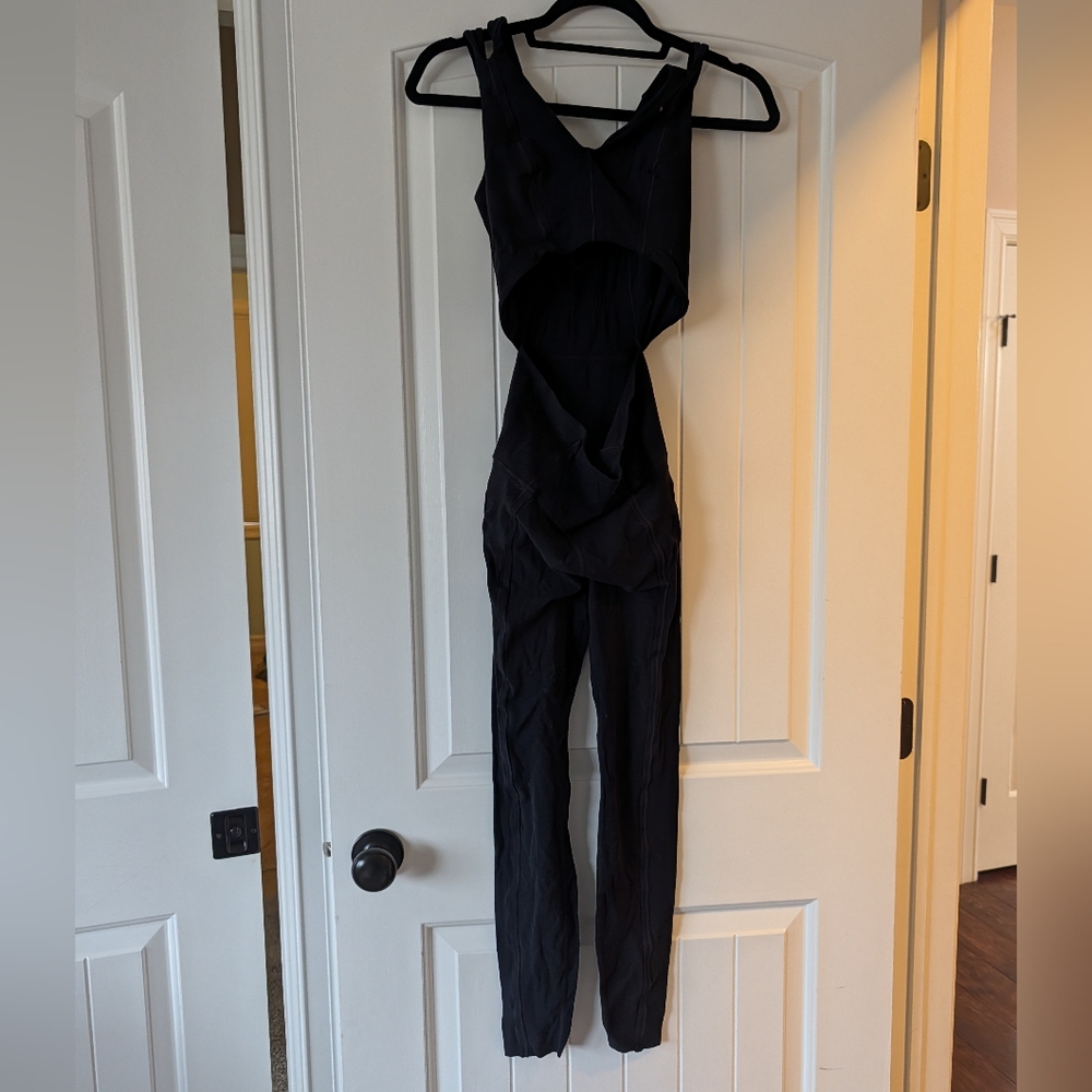 Black Women's Cutout Jumpsuit